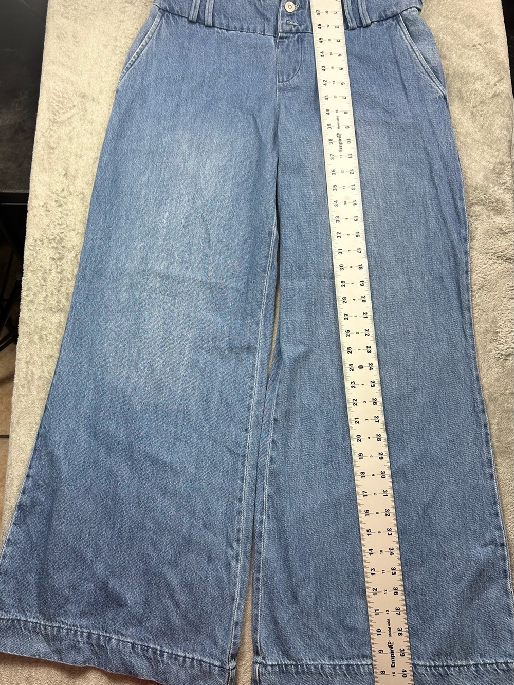 Happily Grey Women’s Wide Leg Denim Pants Size 13/31 Blue High Rise Lyocell - Picture 5 of 11